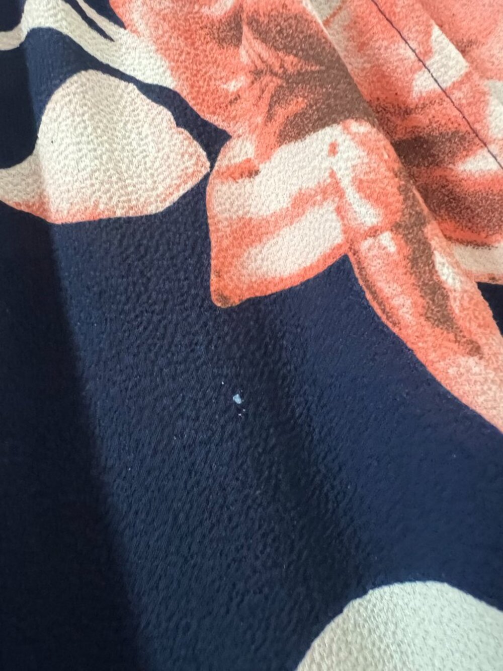Peppermint Navy Coral Floral High-Low‎ Wrap Maxi Dress L Flutter Sleeve - Picture 14 of 16